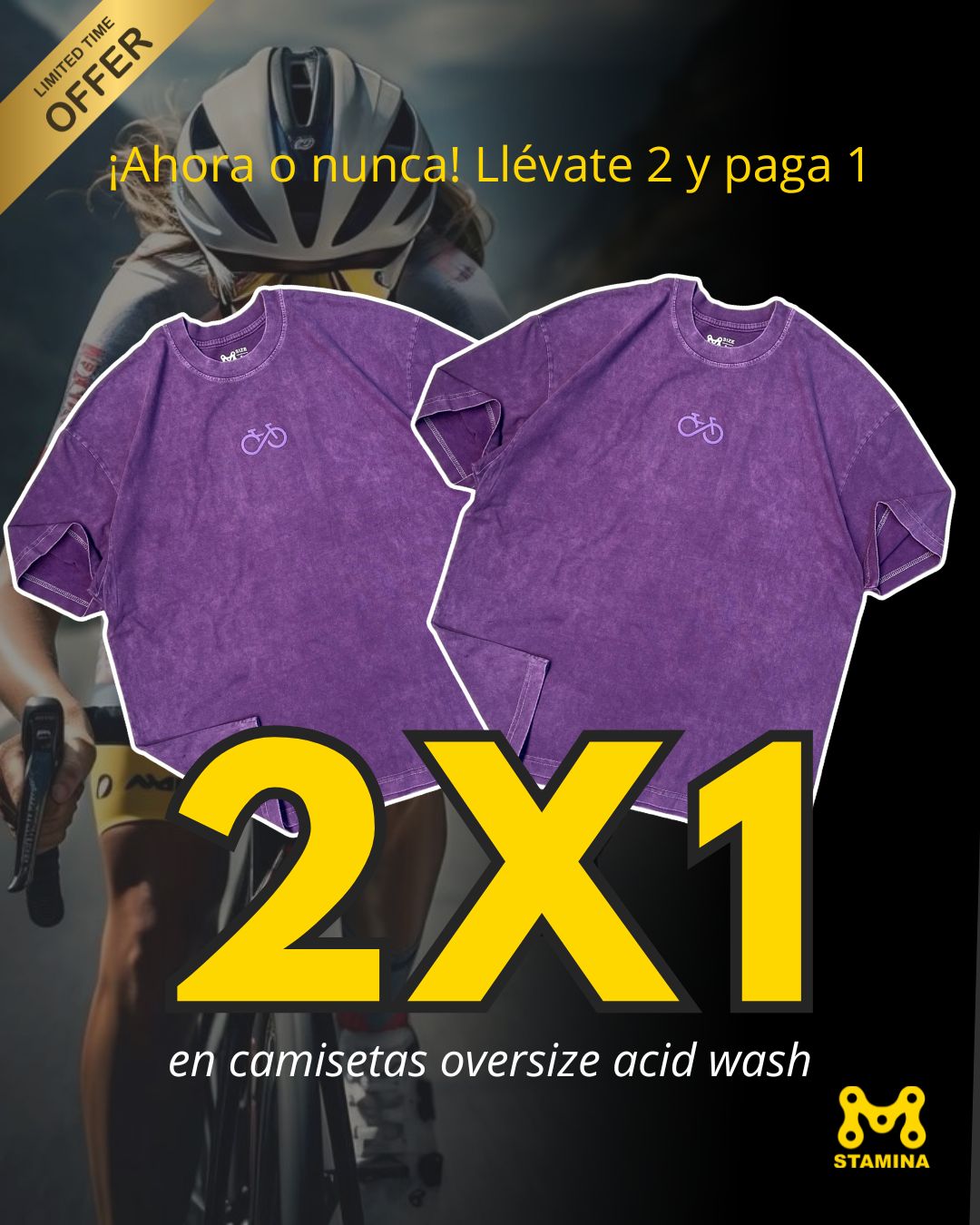 PROMO 2X1 OVERSIZE ACID WASH