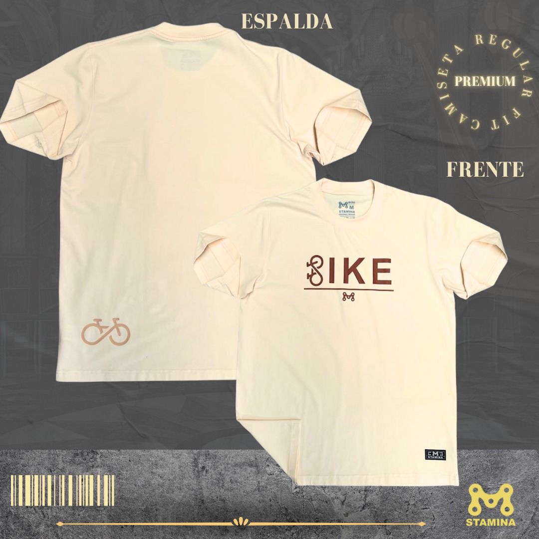 camiseta clásica crema bike